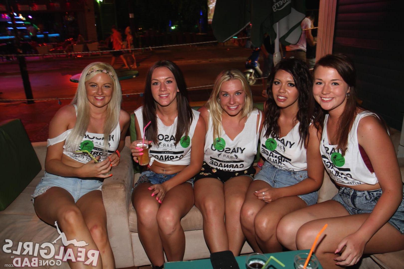 12P Hot college coeds work the stripper pole at a night club