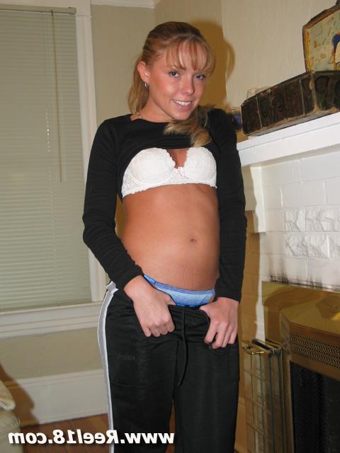 18P Pictures of a college coed stripping to her panties