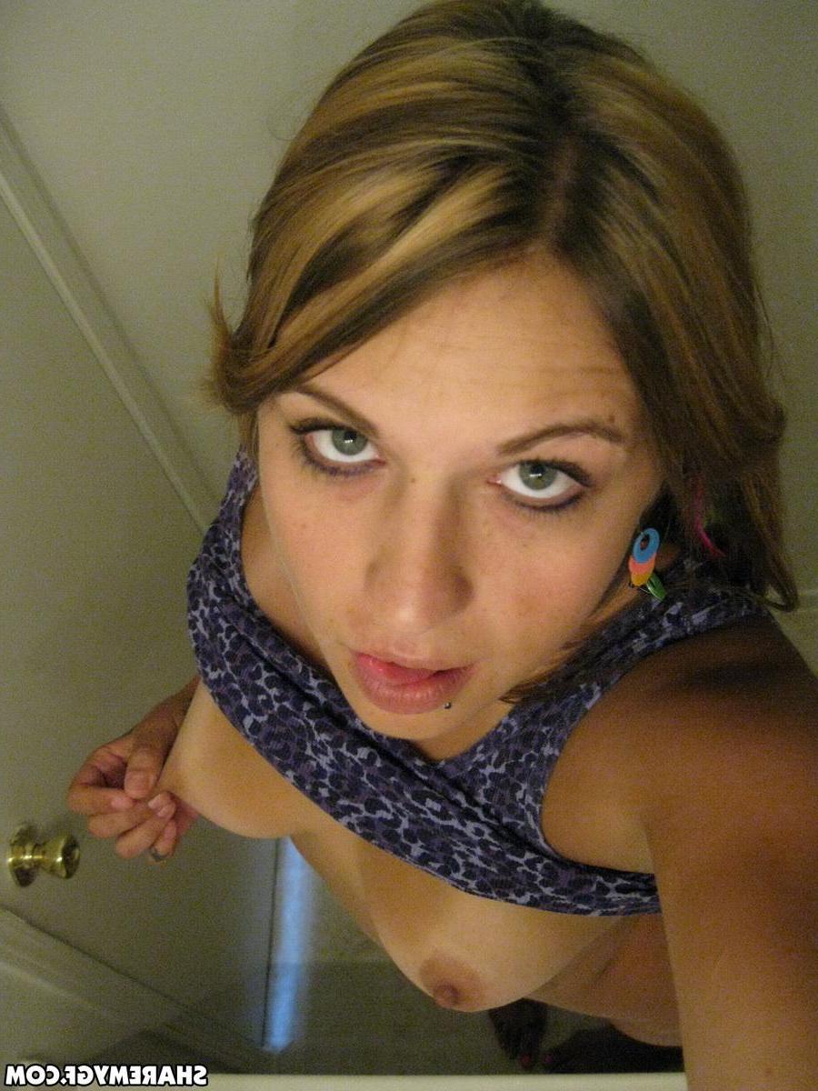 20P Amateur blonde coed shares pics of her big boobs