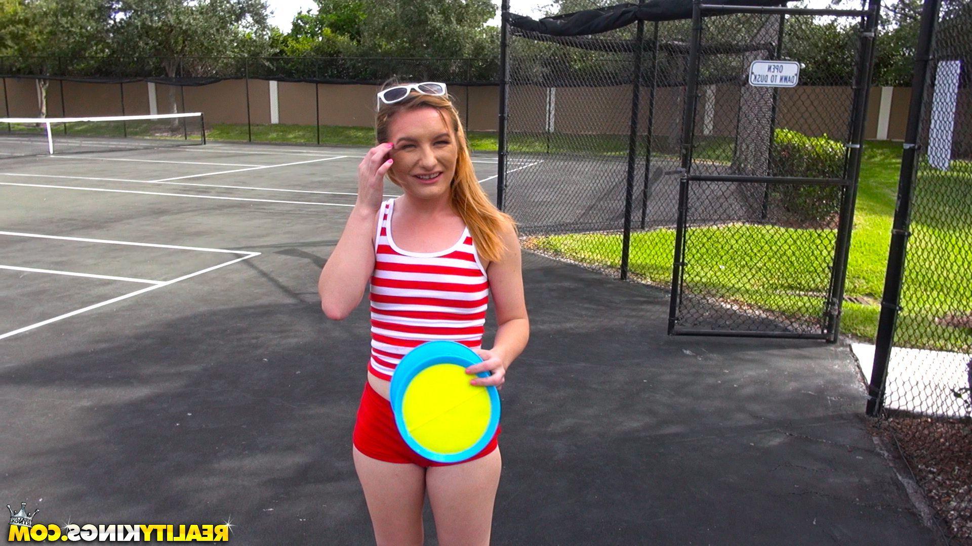 20P Blonde teen Bridgette Ryder fucks a stranger in a park
