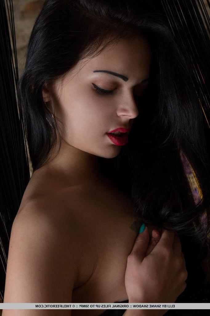 16P Brunette teen Elli plays with herself in "Dark Delight"