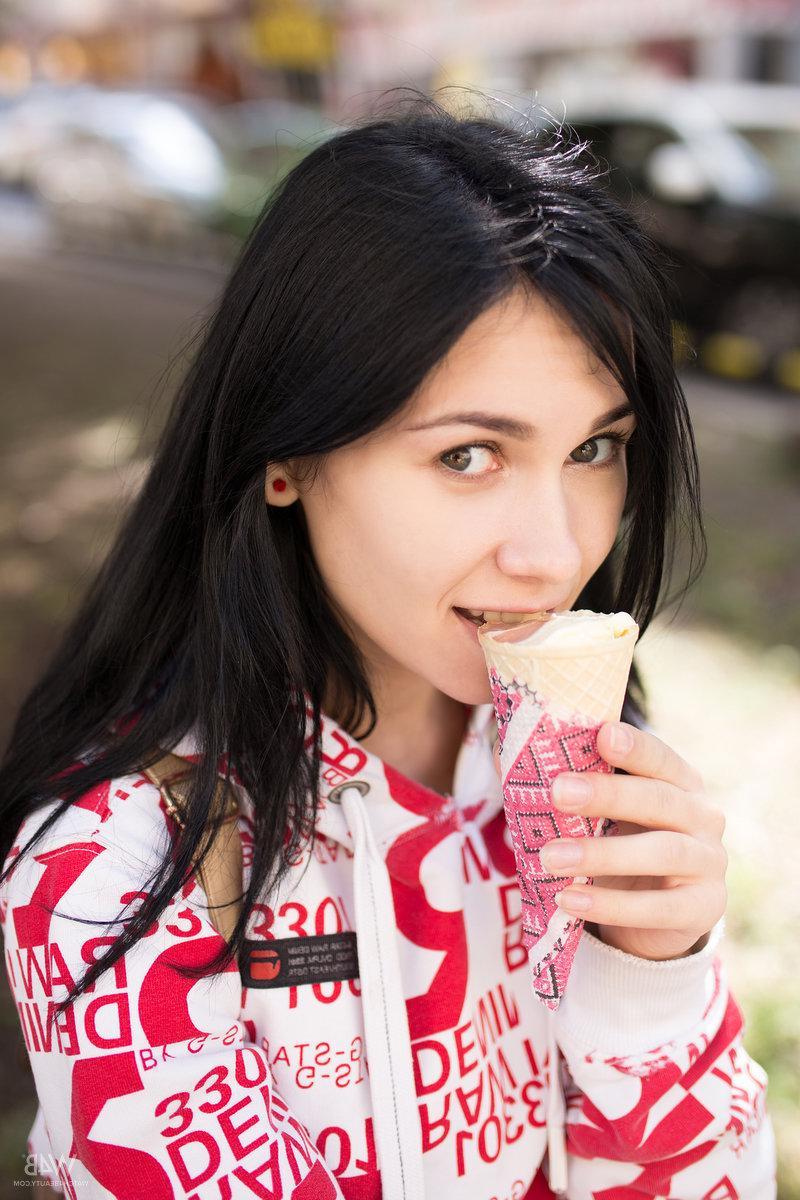 16P Brunette teen Alla gets naked for you in "Relaxation"