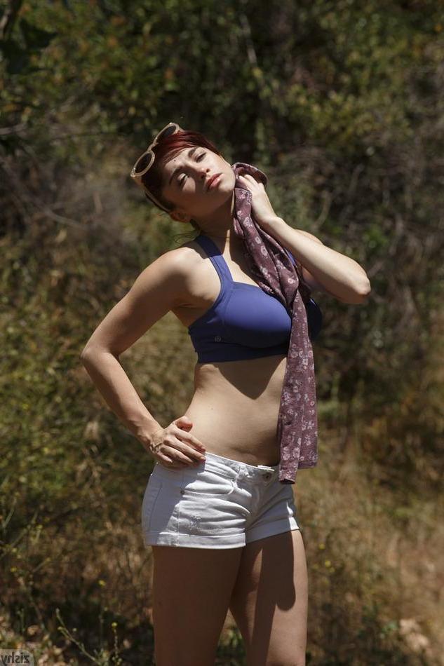 8P Hot coed Jazz Reily gets naughty in the woods