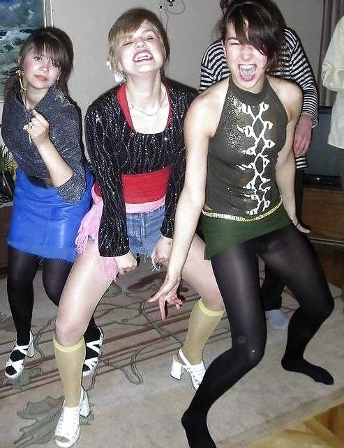 24P Dressed sexy in nylons and mini skirts - no porn