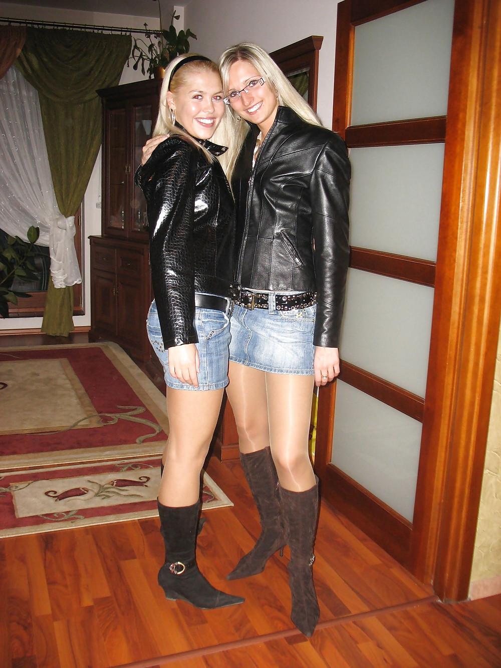 24P Dressed sexy in nylons and mini skirts - no porn
