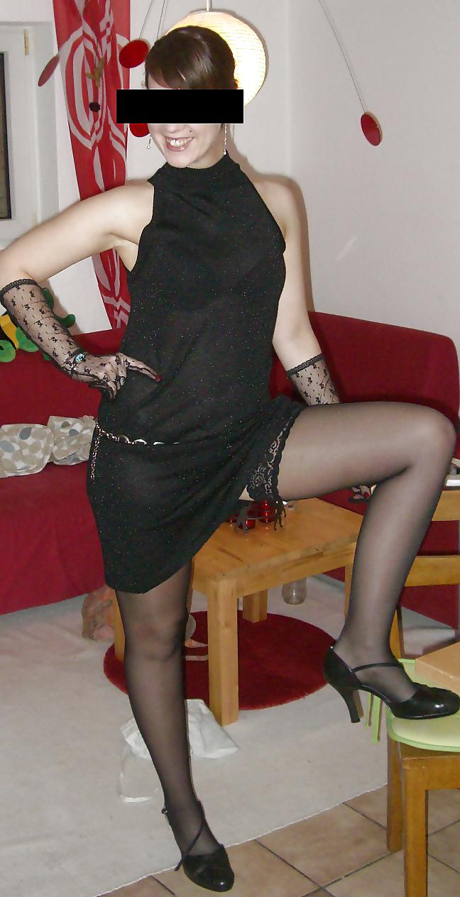 20P Amateurs in Black Nylons, Stockings and Pantyhose