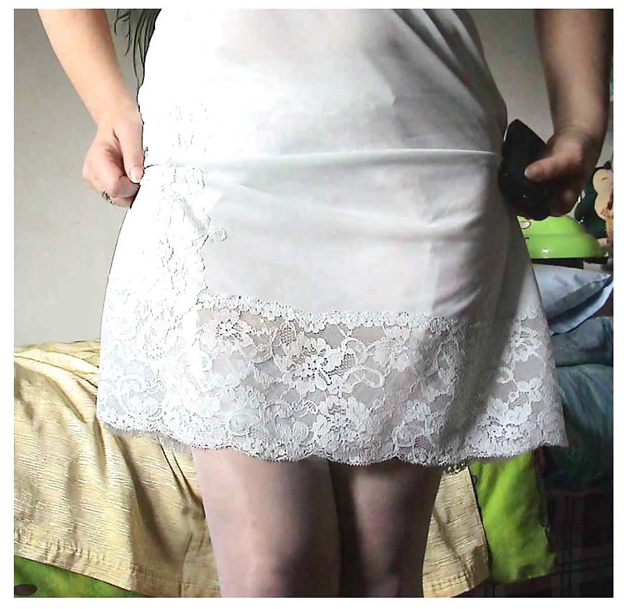 25P Nylon Slips Sheer Panties 