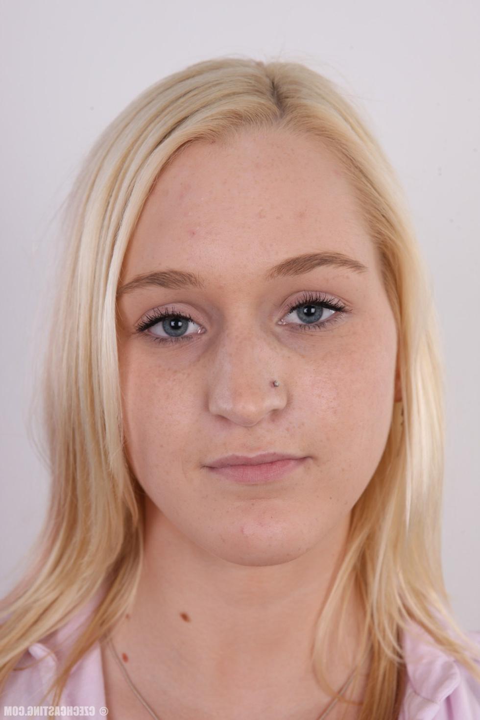 16P Petite blonde teen poses nude