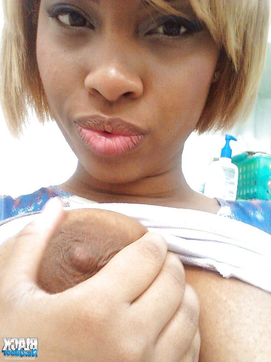 10P Beautiful big black titties shot in selfie close ups
