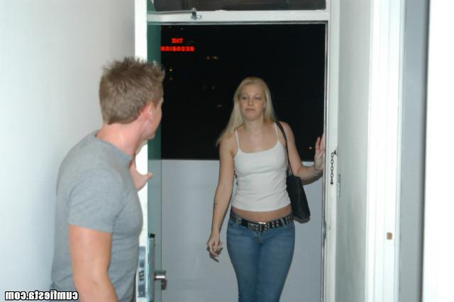15P Hot blonde babe licks the and sucks the spermbag