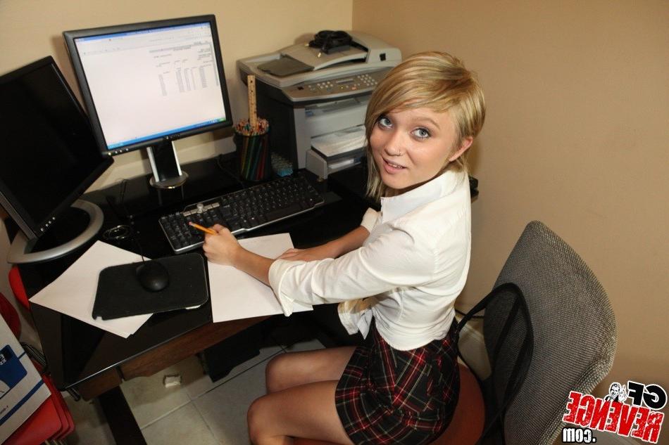 12P Sexy tiny schoolgirl getting her first sex lesson