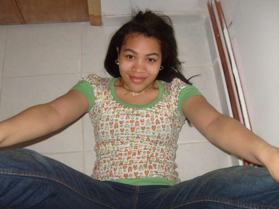 11P Cute Latina teen posing topless and sucking dick