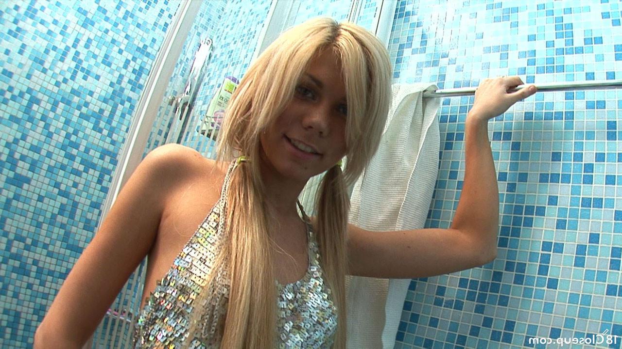 16P Tight Teen Playing with Huge Dildo