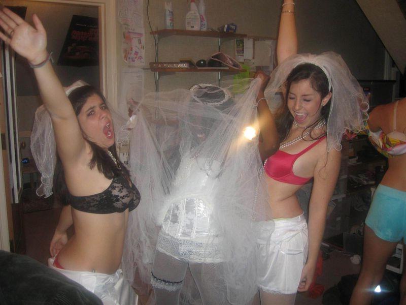 15P Horny amateur brides getting wild on their wedding nights