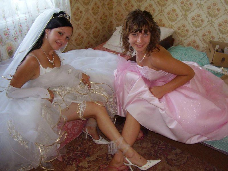 15P Horny amateur brides getting wild on their wedding nights