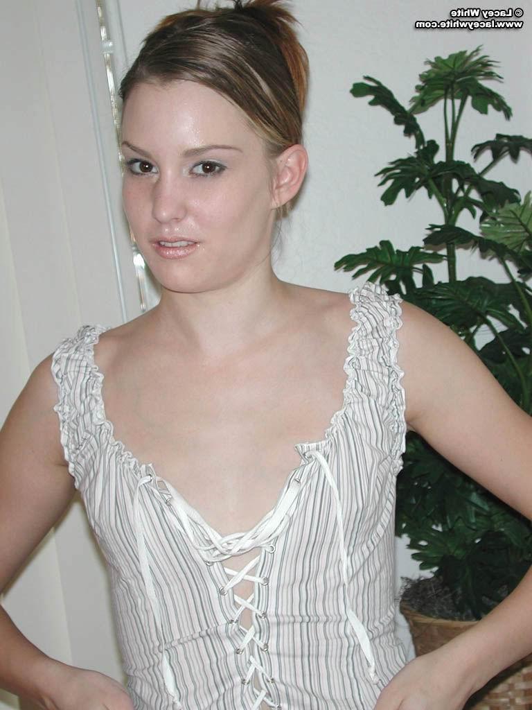 15P Lacey White shows off her tiny tits
