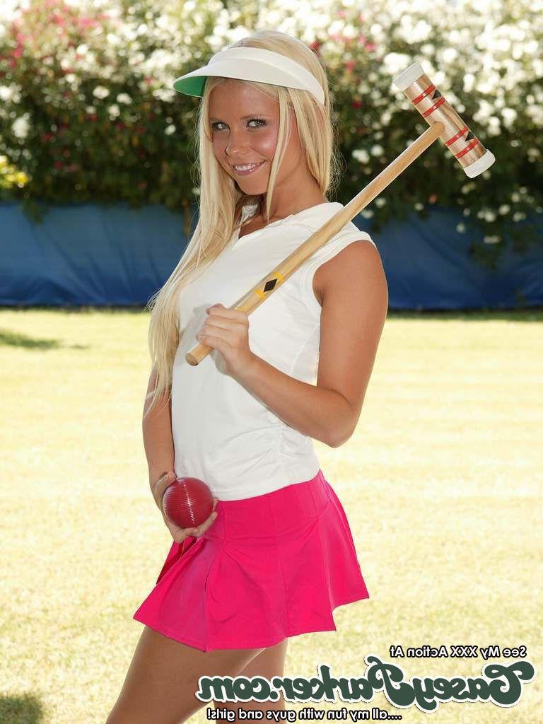 15P Casey Parker plays croquette and gets naked at the country club