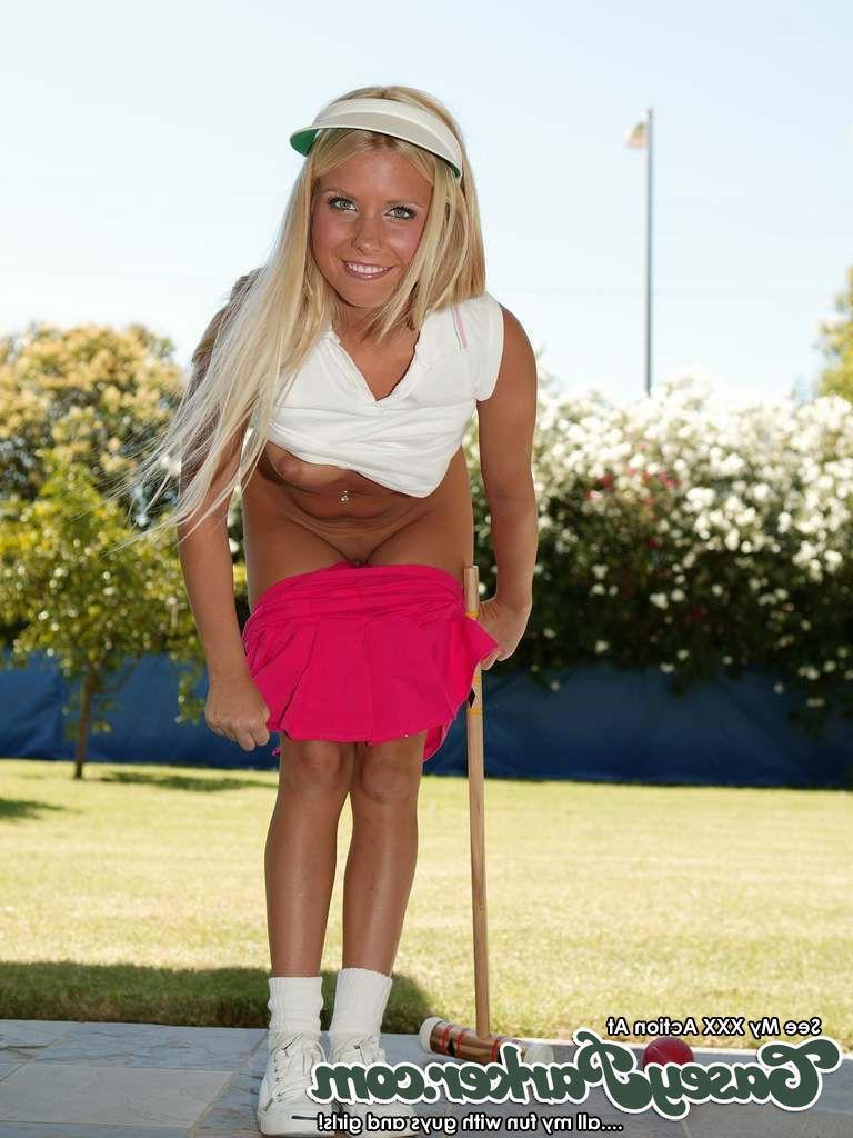 15P Casey Parker plays croquette and gets naked at the country club