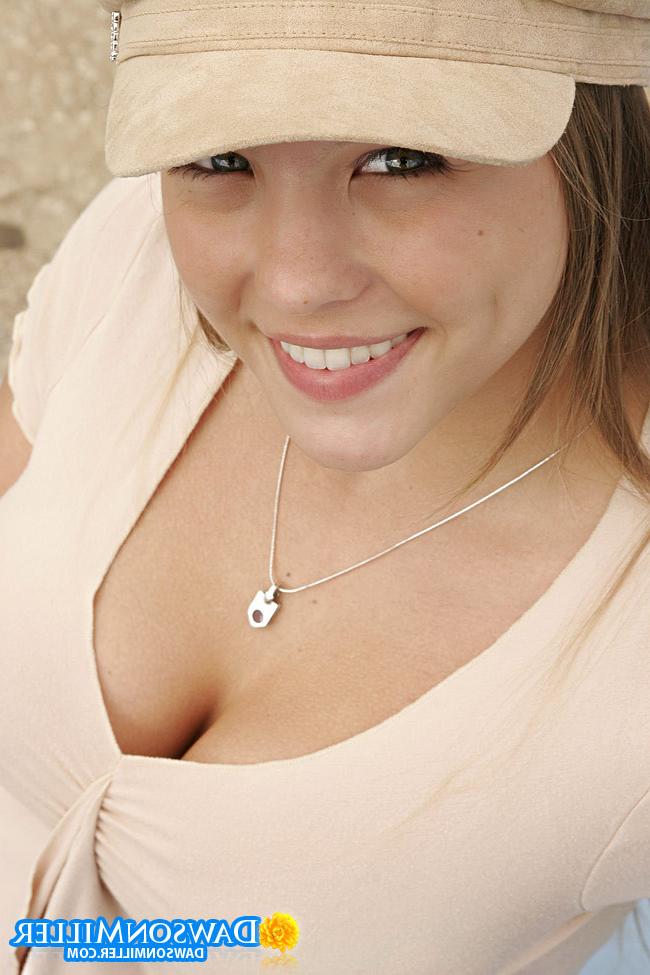 15P 18 year old Dawson bares big titties for first time!