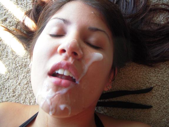 15P Dirty latina babe enjoys my cum