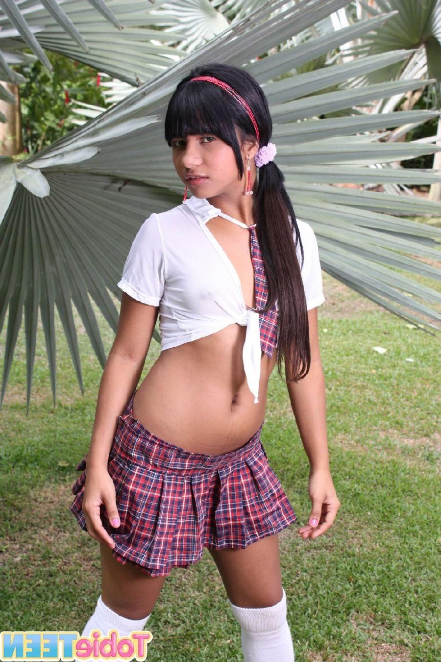 12P Latin cute schoolgirl sucking big cock with pleasure