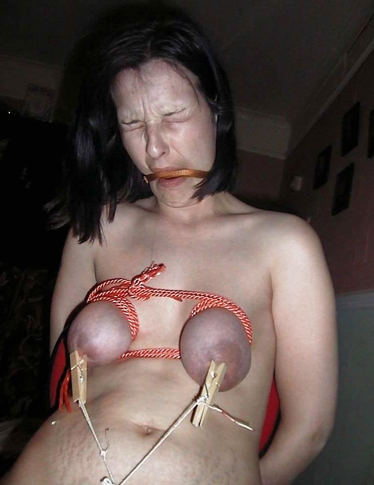 25P Bound Tied and Tortured Tits - BDSM Slaves