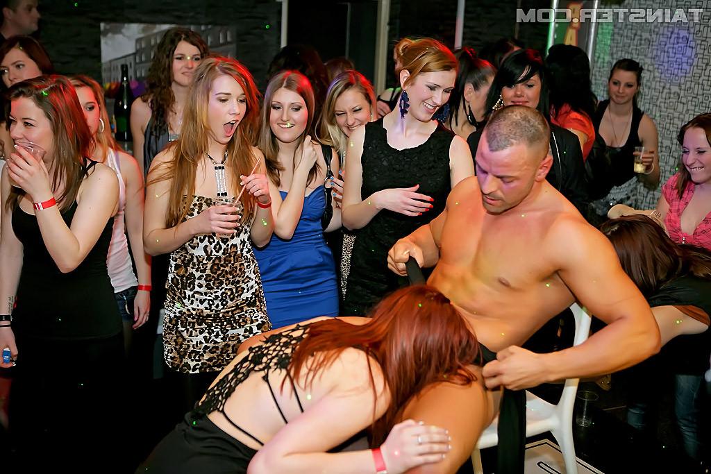 15P Horny women suck and fuck hard cocks at the male stripclub