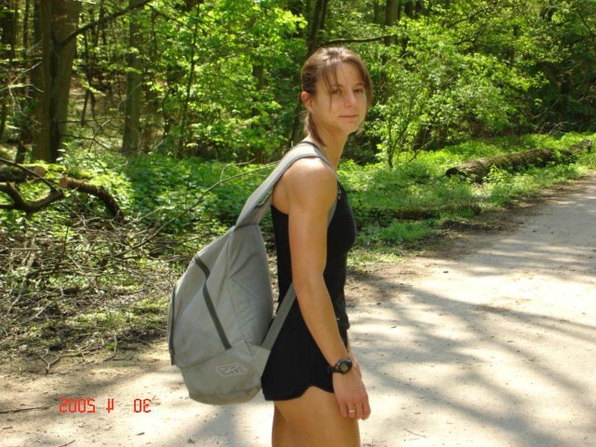 15P Beautiful muscle teen drops sexy bikini and teasing naked in the forest