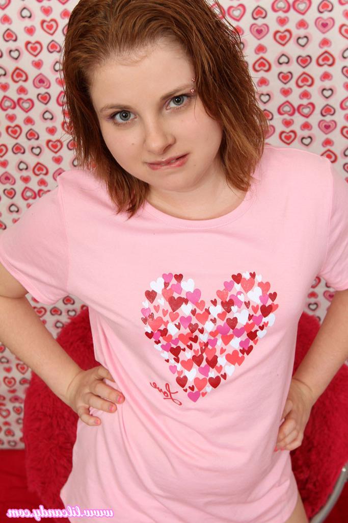 16P Lil' Candy wears wet panties then pulls them aside exposing her 