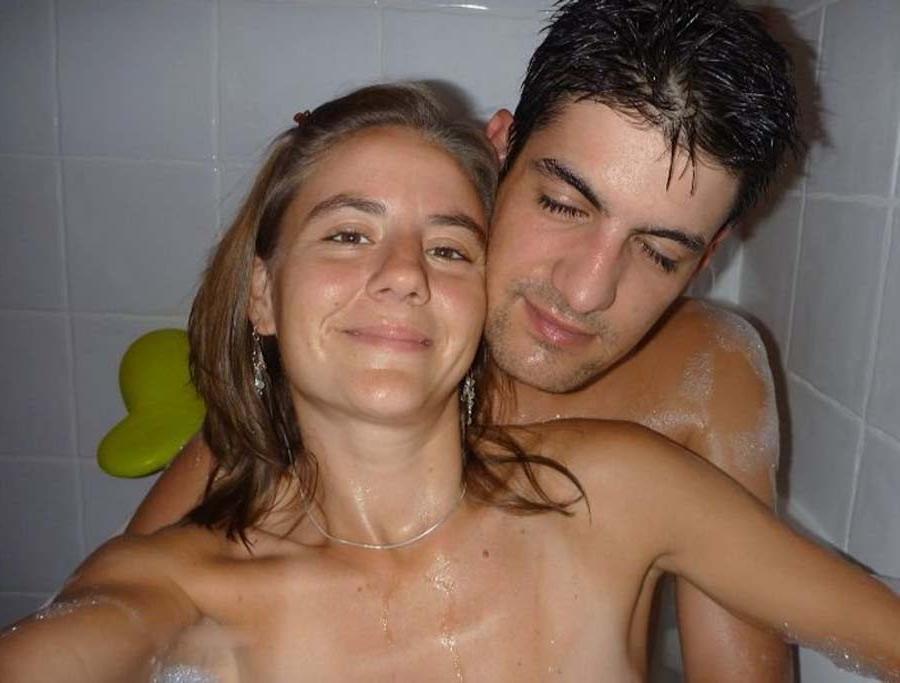 15P Petite Latina cutie showering with her BF