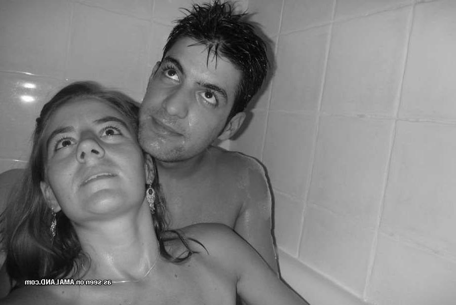 15P Petite Latina cutie showering with her BF