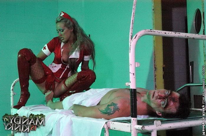 15P Perverted nurse revitalize and fucking with a semi-dead man