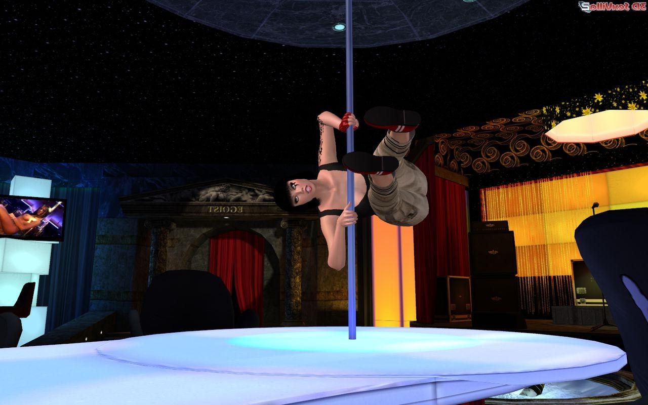 8P 3d animated babe free running in a strip club