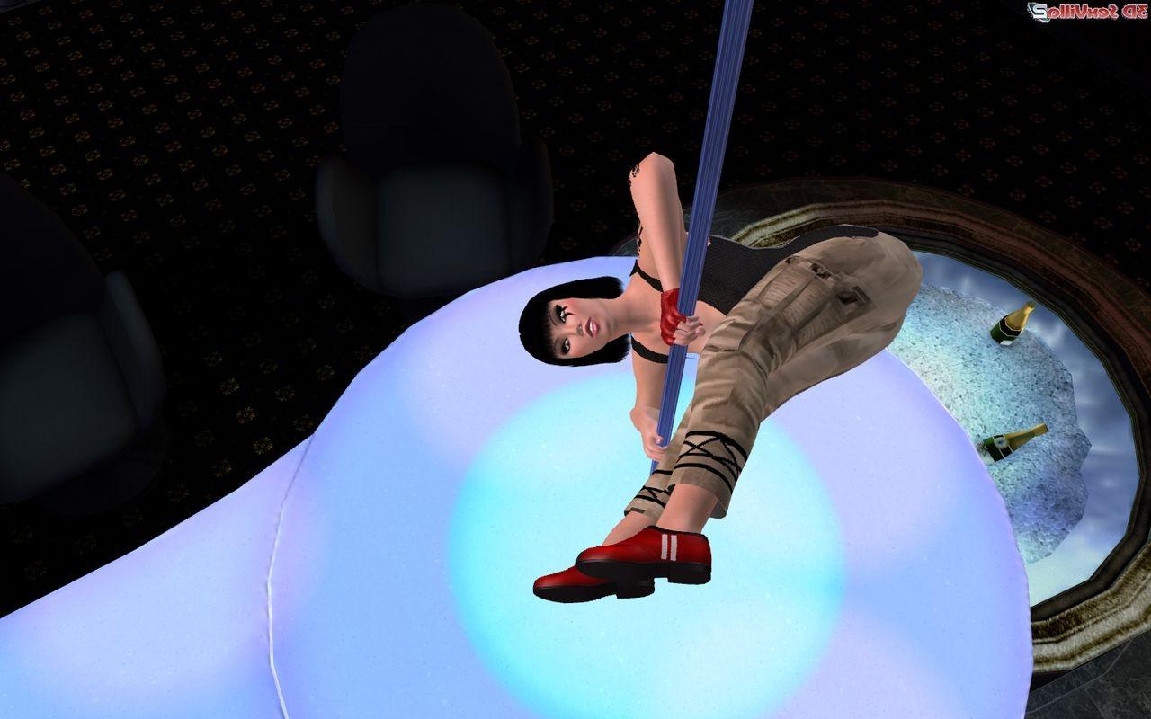 8P 3d animated babe free running in a strip club