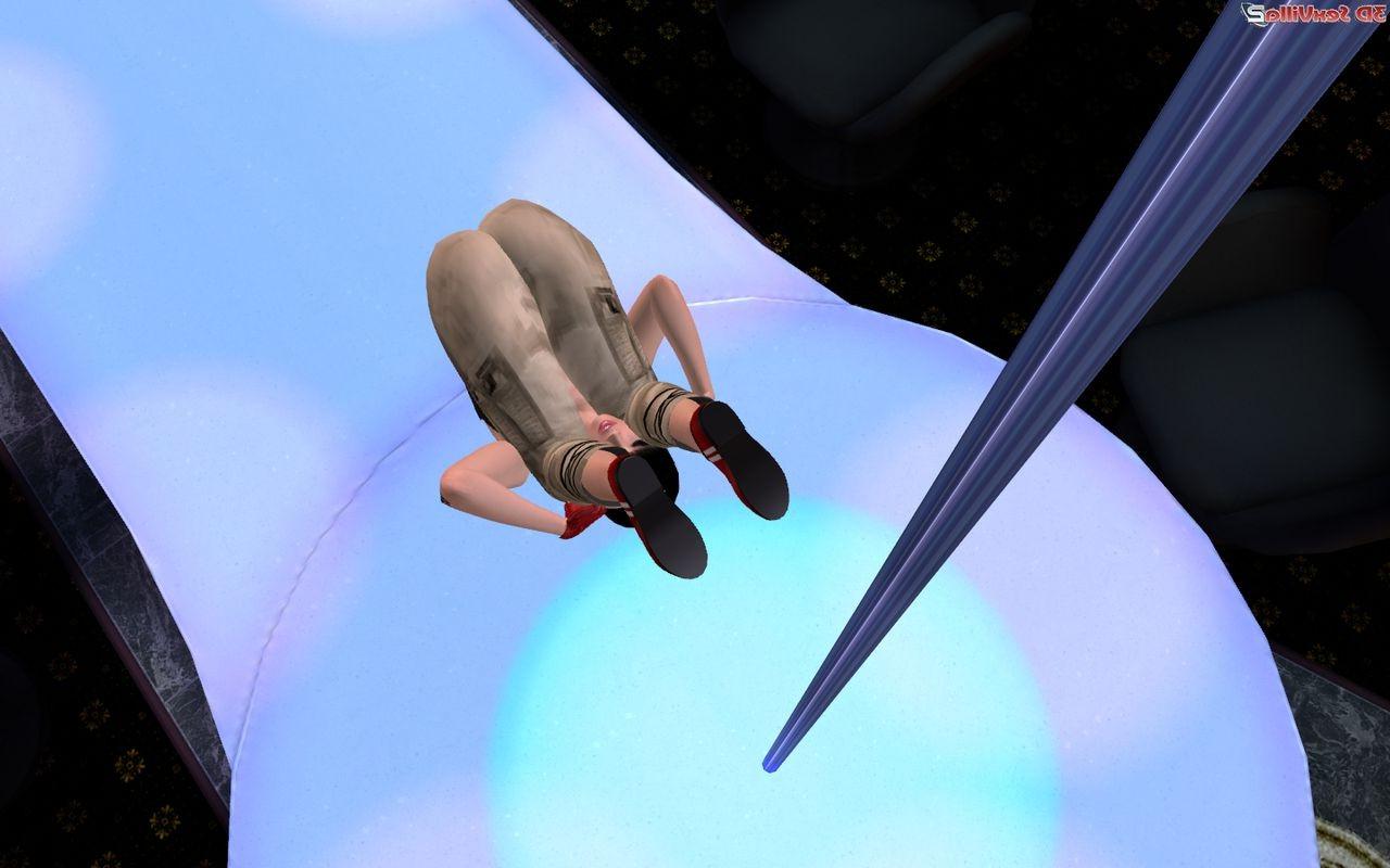8P 3d animated babe free running in a strip club
