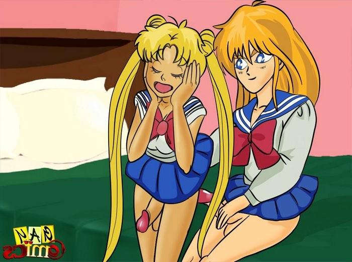 10P Sailor moon shemale