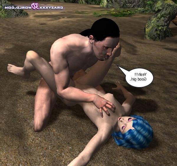 16P Horny mermaid saving sailor then fucking him hard