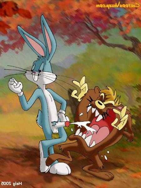 12P Hot Road Runner in a tshirt gives head to skinny Bugs