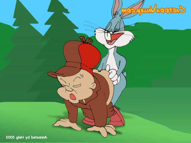 12P Slutty Lola Bunny stuffed by Bugs Bunny