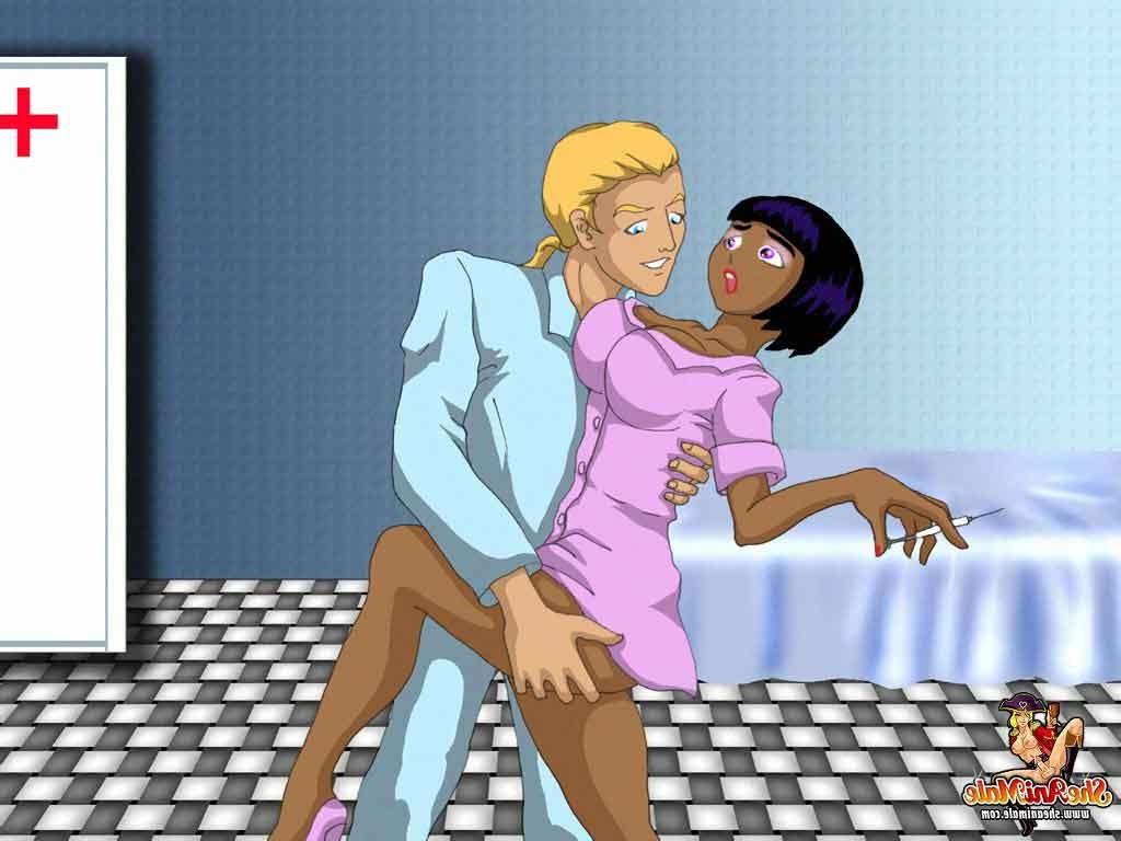 16P Black shemale nurse fucks her patient