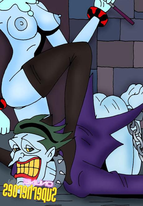 12P Poison Ivy in her school uniform is slammed by Joker