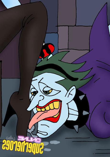 12P Poison Ivy in her school uniform is slammed by Joker