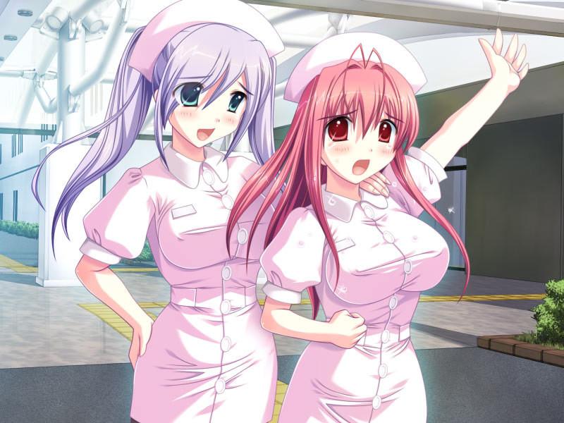 20P Beautiful young hentai nurse with big bouncy boobs riding cock