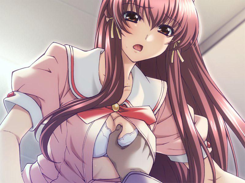 19P Shy young hentai nurse in pink uniforms and natural breasts