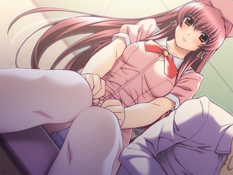 19P Shy young hentai nurse in pink uniforms and natural breasts