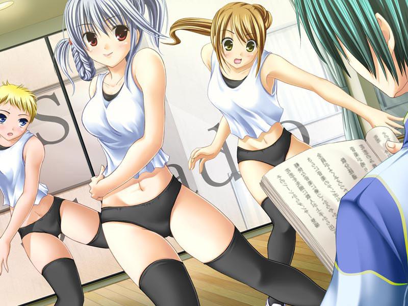 18P Sweet little virgin hentai teens first time showing their pantys
