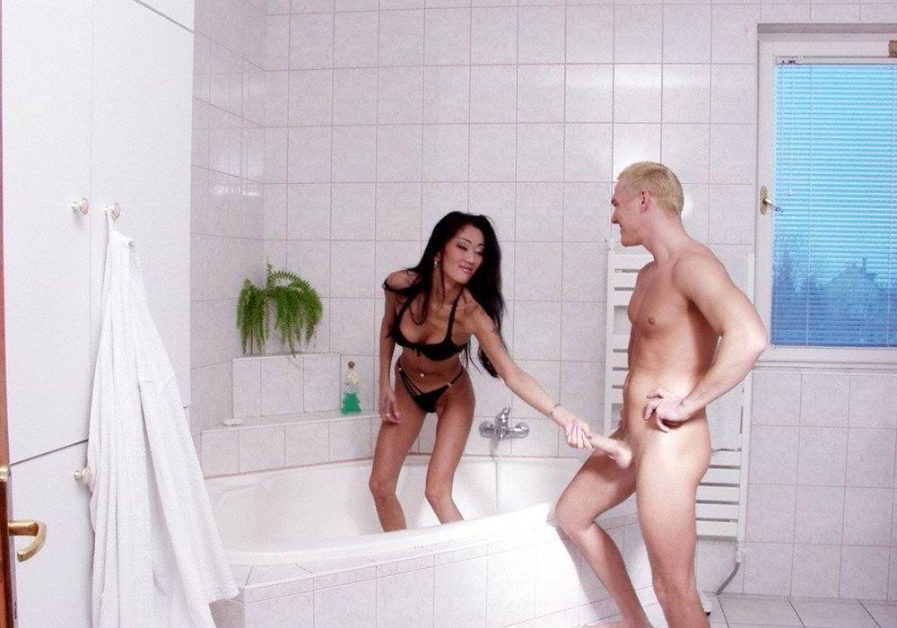 16P skinny asian bitch fucked by a big cock