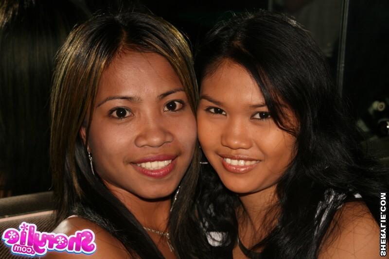 15P Sherylie plays and kiss a girl at night club