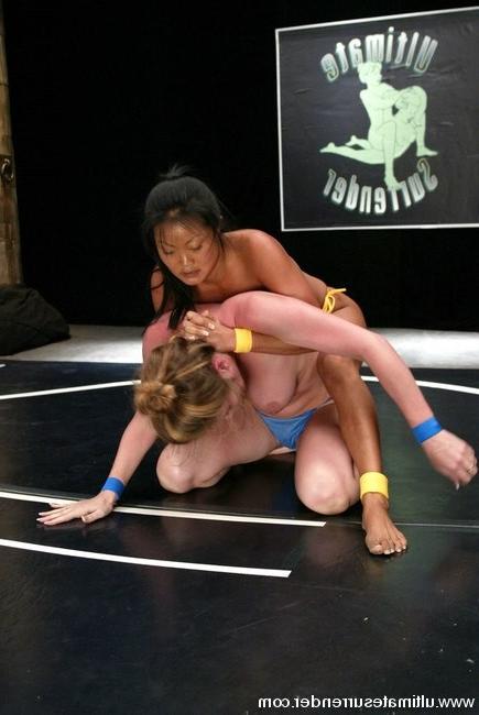 15P Asian lesbian fights a big tit white girl and wins
