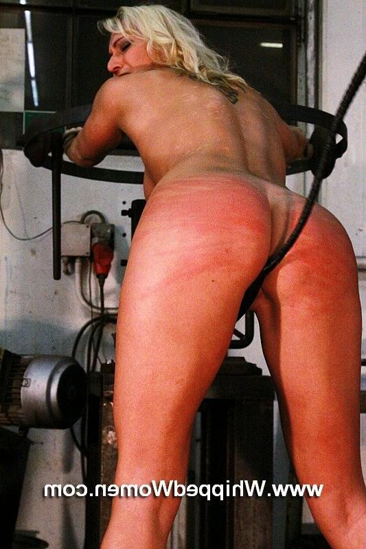 17P Blonde worker in whipping fire
